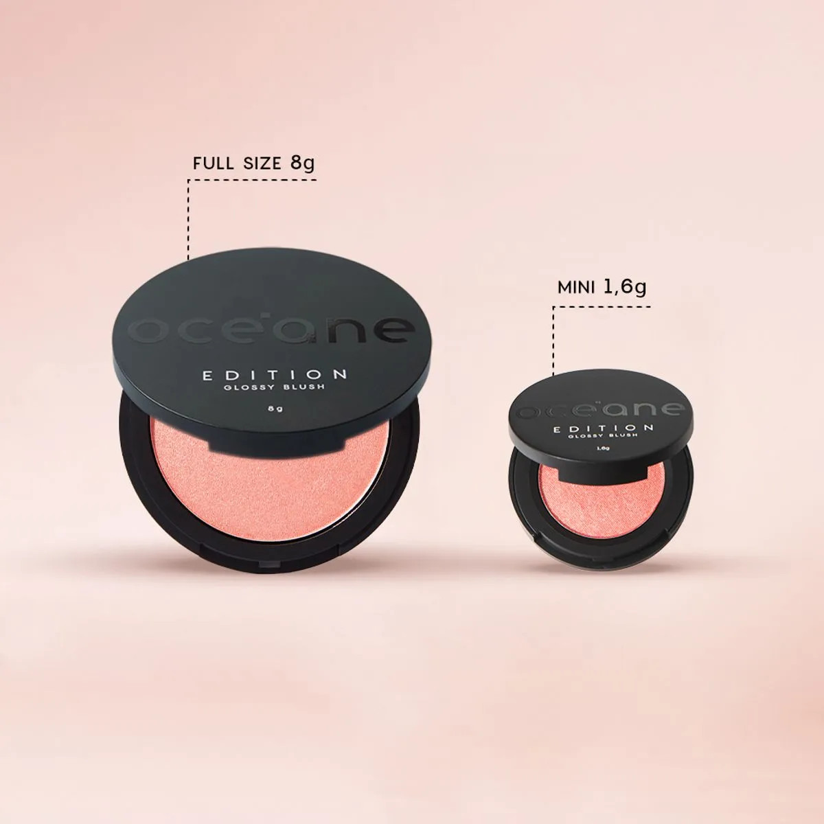 Mini Blush Cintilante - Glossy Blush Rose Pink Océane Edition 1,6g | Oceane (BR)
