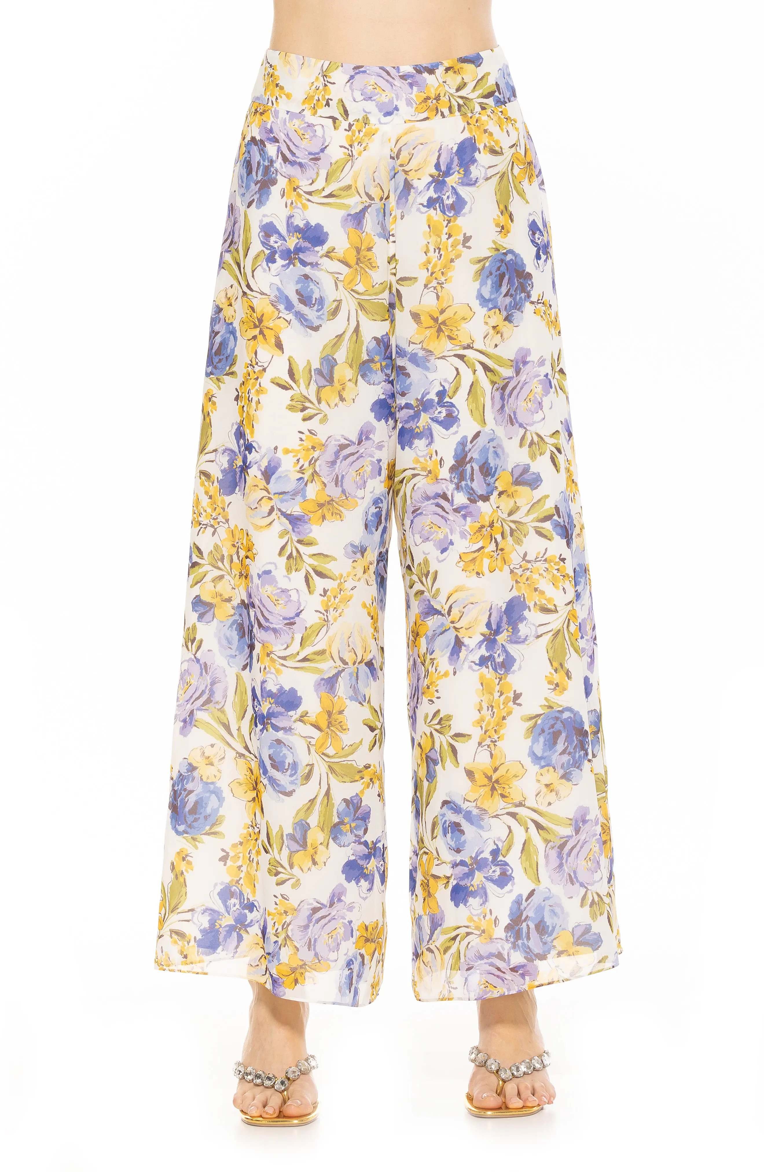 Alexia Admor Imogen Floral Chiffon Wide Leg Pants (Women) | Nordstromrack | Nordstrom Rack