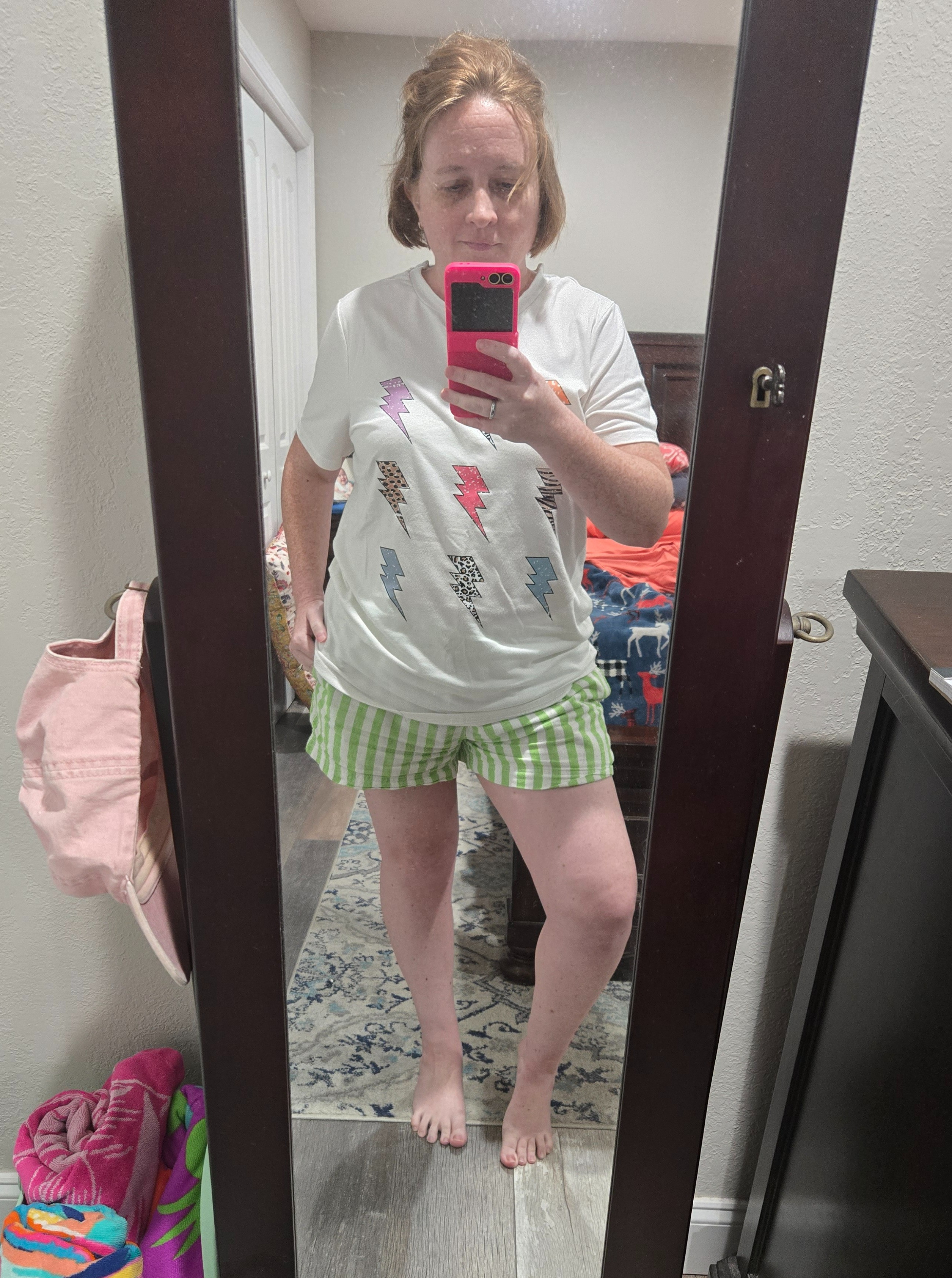 This favorite outfit combo makes several appearances throughout the summer. Both my t-shirt and shorts are sold out from where I got them, but I think I found the exact tee from a different seller for you. 

 #LTKootd #LTKPetite
