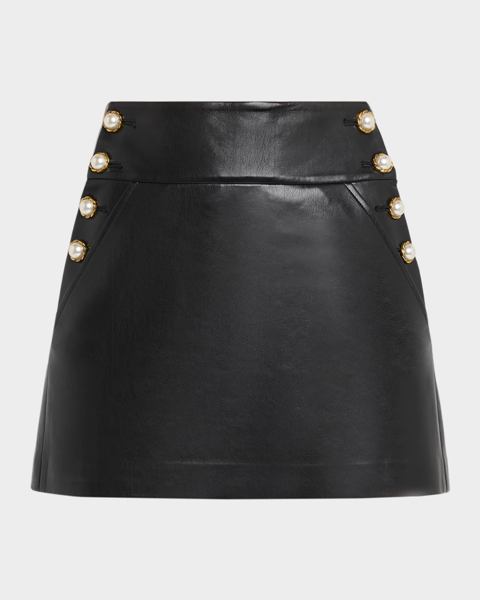 Donald Vegan Leather Mini Skirt | Neiman Marcus