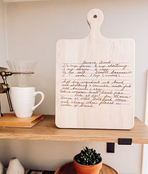 Handwritten Recipe Engraved Cutting Board  | Etsy | Etsy (US)