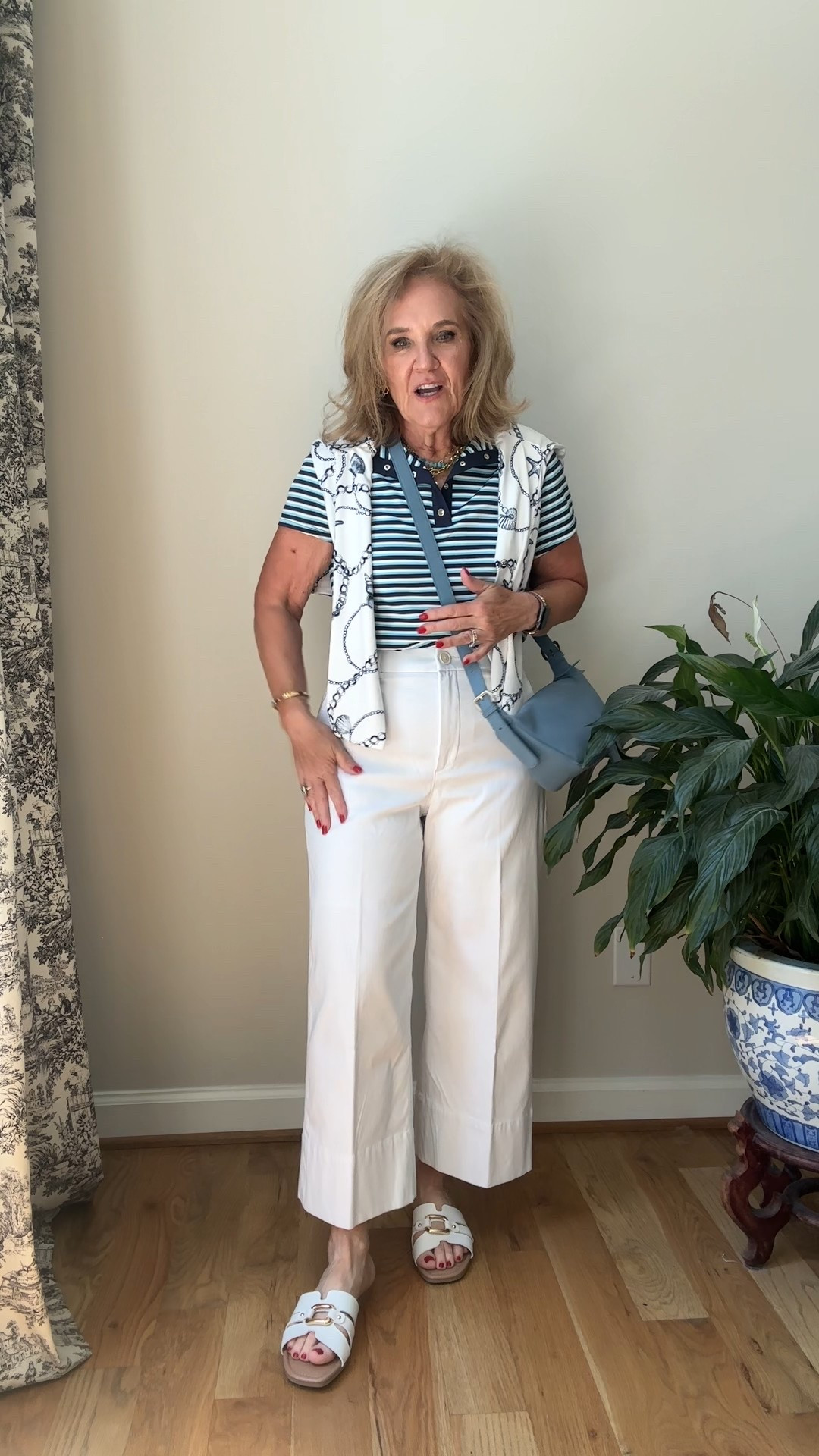 White bottoms by Spanx stretch twill fabric

Cropped wide leg pants size medium petite (if petite, you may consider sizing up)

Love the Spanx smoothing panel that make you feel so confident! 
Use my code NANETTEXSPANX for 15% off new customers only

Chicos 1/2 zip striped top and long sleeve nautical 1/2 zip size 1.0

Summer outfits white pants office outfits vacation outfits nantucket style preppy old money style white shorts


#LTKSummerEdit #LTKMidsize #LTKOver40