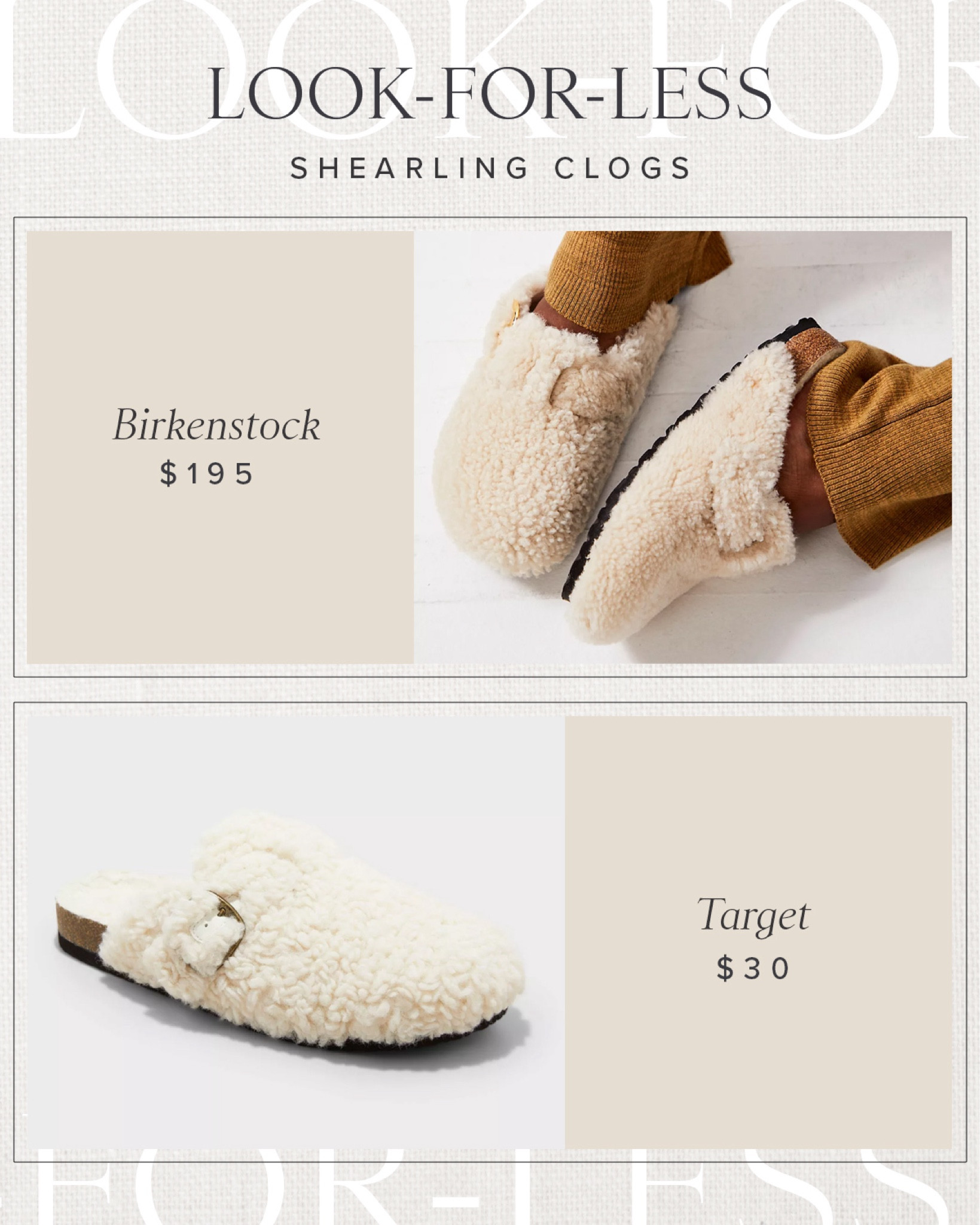 LOOK-FOR-LESS \ shearling clogs for winter 🤍🐻

Shoes
Slides
Holiday Gift 
Target 

#LTKFindsUnder50 #LTKShoeCrush #LTKHoliday