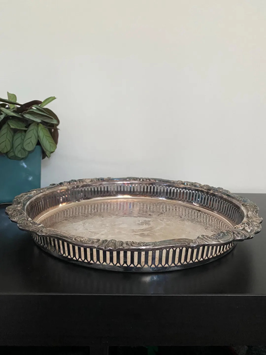 Baroque by Wallace Large Vintage Silver Plate Tray - Etsy | Etsy (US)