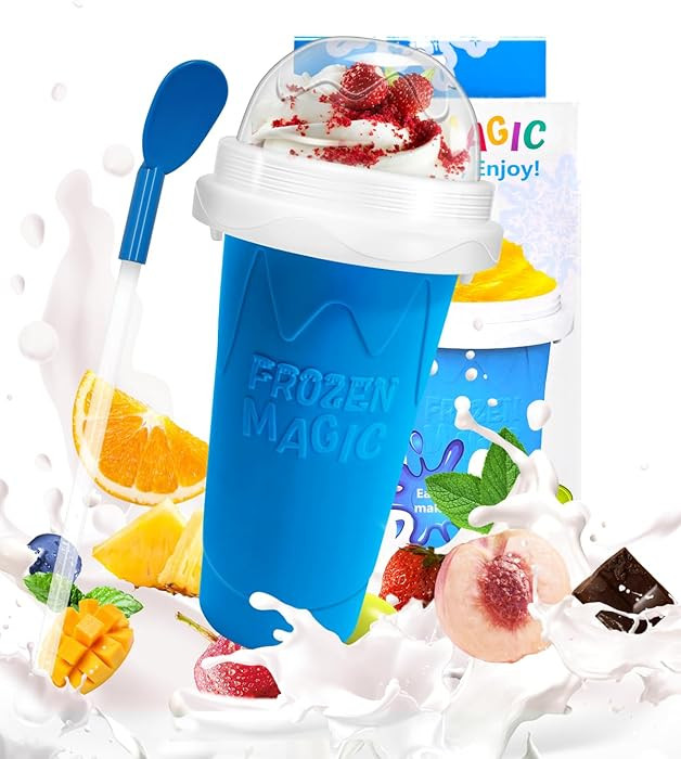 Slushie Cup, DIY Magic Slushy Maker Cups, Portable Slushy Cup for Juices, Milk and Ice Cream Make... | Amazon (US)