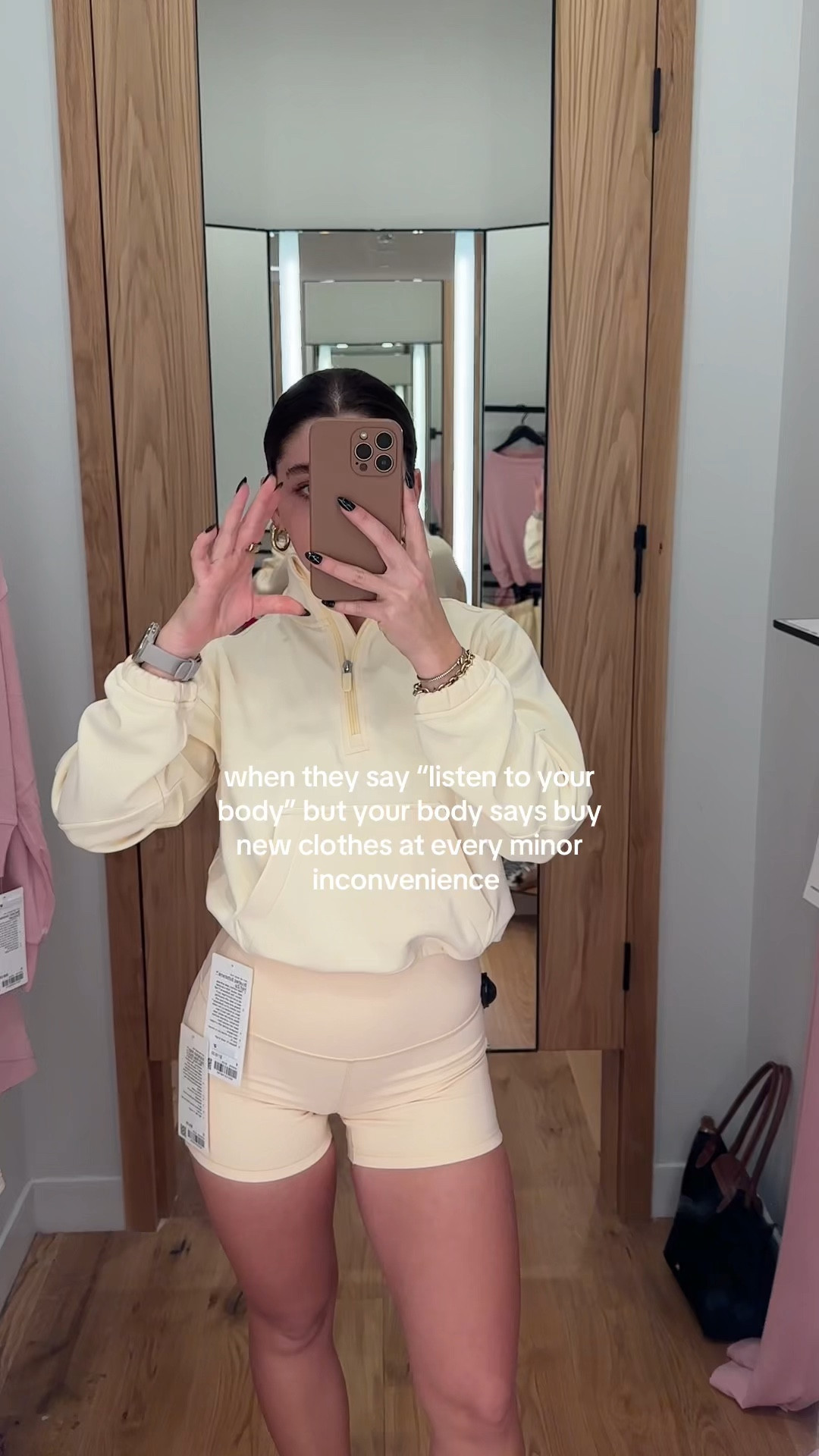 the new lululemon butter yellow has me in a chokehold 😭😭😭😭 wearing 4 in top, 6 shorts! 

#LTKFitness #LTKSeasonal #LTKStyleTip