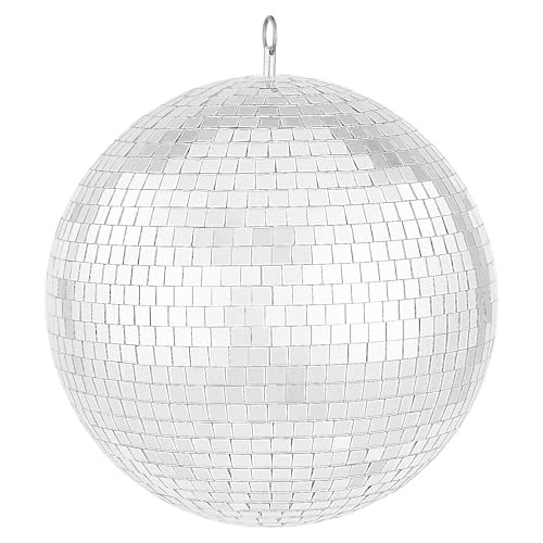 VEVOR Mirror Disco Ball, 12 Inch Mirror Ball with Hanging Ring, Lightning Disco Ball Party Decorations, Ideal for DJ Club, Stage, Wedding, Birthday, Christmas, New Years Celebration | Amazon (US)