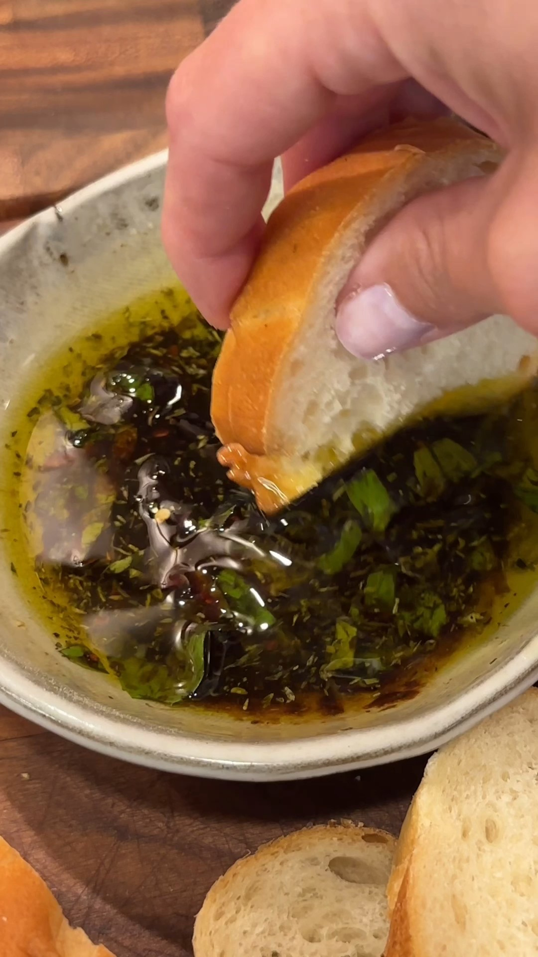 I’m using my @bonafurtuna Everyday Olive Oil to make this quick and delicious bread dip that comes together in minutes and brings so much flavor. Made with 100% organic olives from Italy, it’s a pantry staple every kitchen needs. 🫒

Here’s what you’ll need:
½ cup Bona Furtuna Everyday Organic Olive Oil
¼ cup Bona Furtuna Balsamic Vinegar
1 garlic clove
½ teaspoon crushed red pepper flakes
½ teaspoon dried Italian herbs
1 tablespoon fresh basil
1 tablespoon grated parmesan cheese
Salt and freshly ground black pepper
Fresh French bread 

Here’s how to make it :
Pour olive oil into a wide, shallow bowl.

Add balsamic vinegar.

Grate in fresh garlic.

Sprinkle red pepper flakes and Italian herbs (pinch herbs between your fingers to release flavor).

Add chopped fresh basil and grated parmesan.

Season with salt and pepper to taste.

Mix well and serve with your favorite bread.

Make it ahead or enjoy it right away, either way, it’s the perfect summer dip! 

  #bonafurtunapartner #LiveItalian

#LTKHome #LTKParties #LTKfoodie