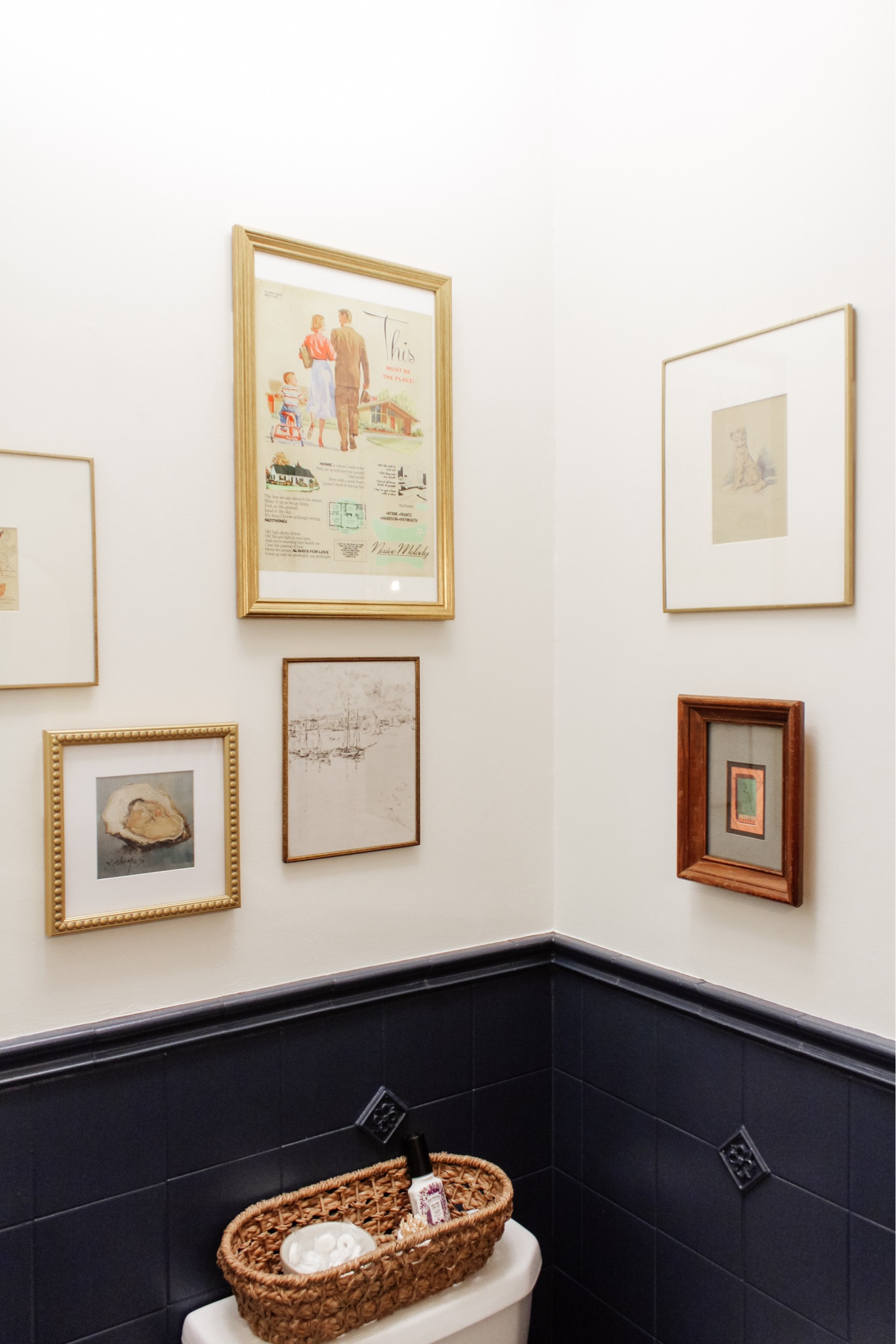 Did you catch the before & after of this space? Catch up on the entire week via stories! ✨
•
•
•

Powder room, painted tile, curtains, cafe curtains, small bathroom, brass fixtures, oval mirror, wood frame, brass frame, towel holder, amazon finds, candle sconce, wall light, bathroom refresh, home before and after, renovation, moody bathroom 

#LTKunder50 #LTKsalealert #LTKhome