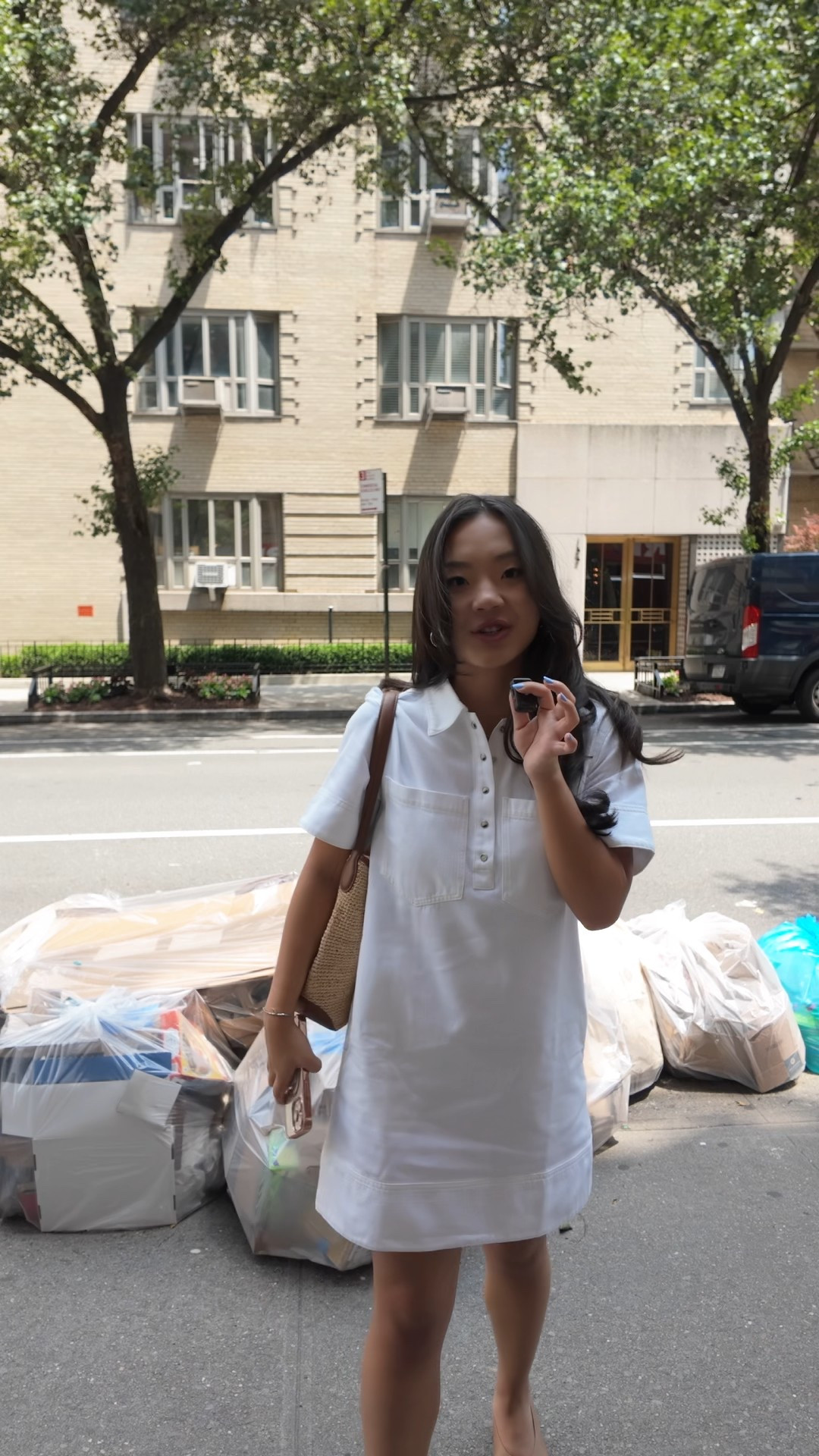 White denim dress and perfect straw bag for summer :)

#LTKStyleTip #LTKOver40 #LTKSeasonal