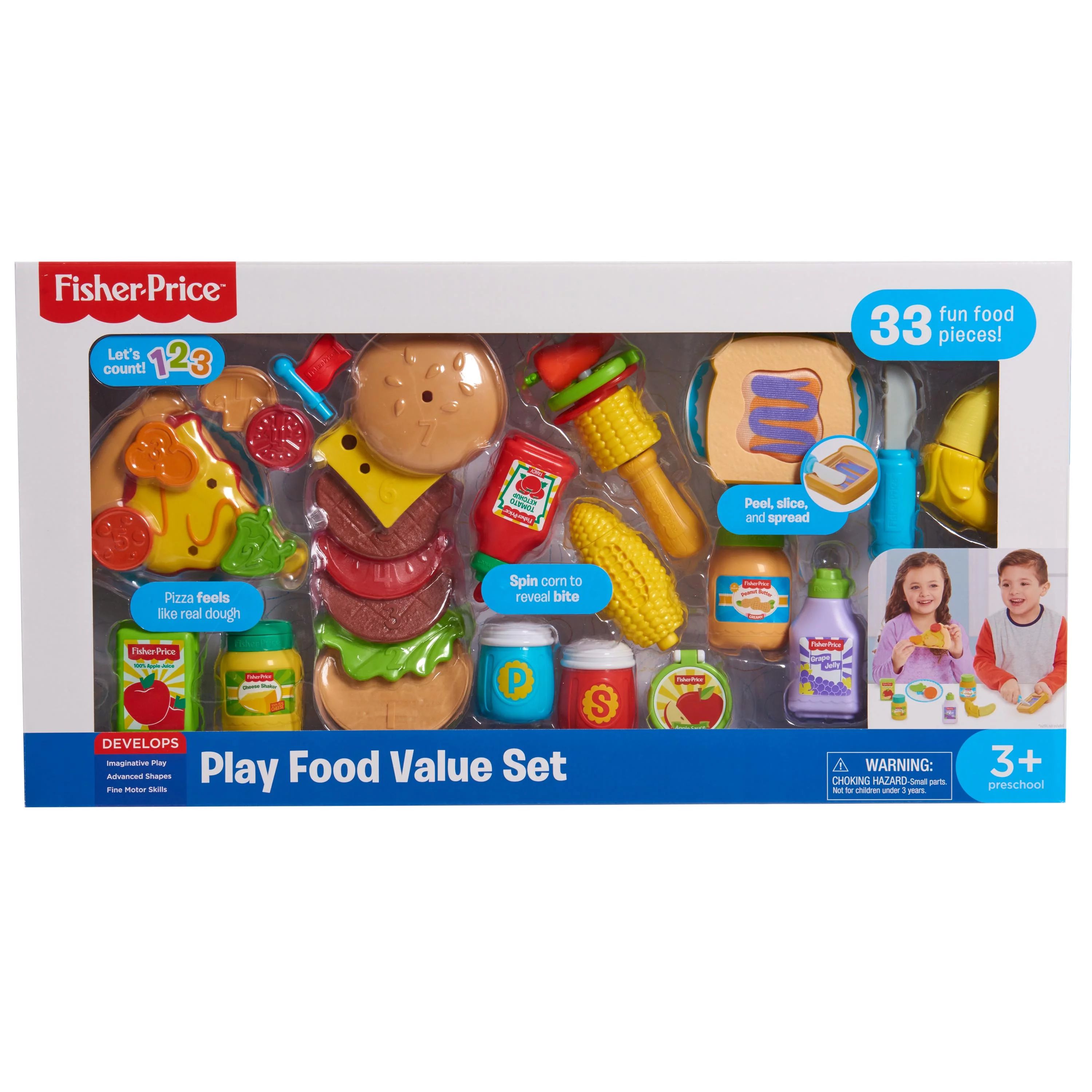 Fisher-Price Play Food Set - 33 Pieces - Walmart.com | Walmart (US)