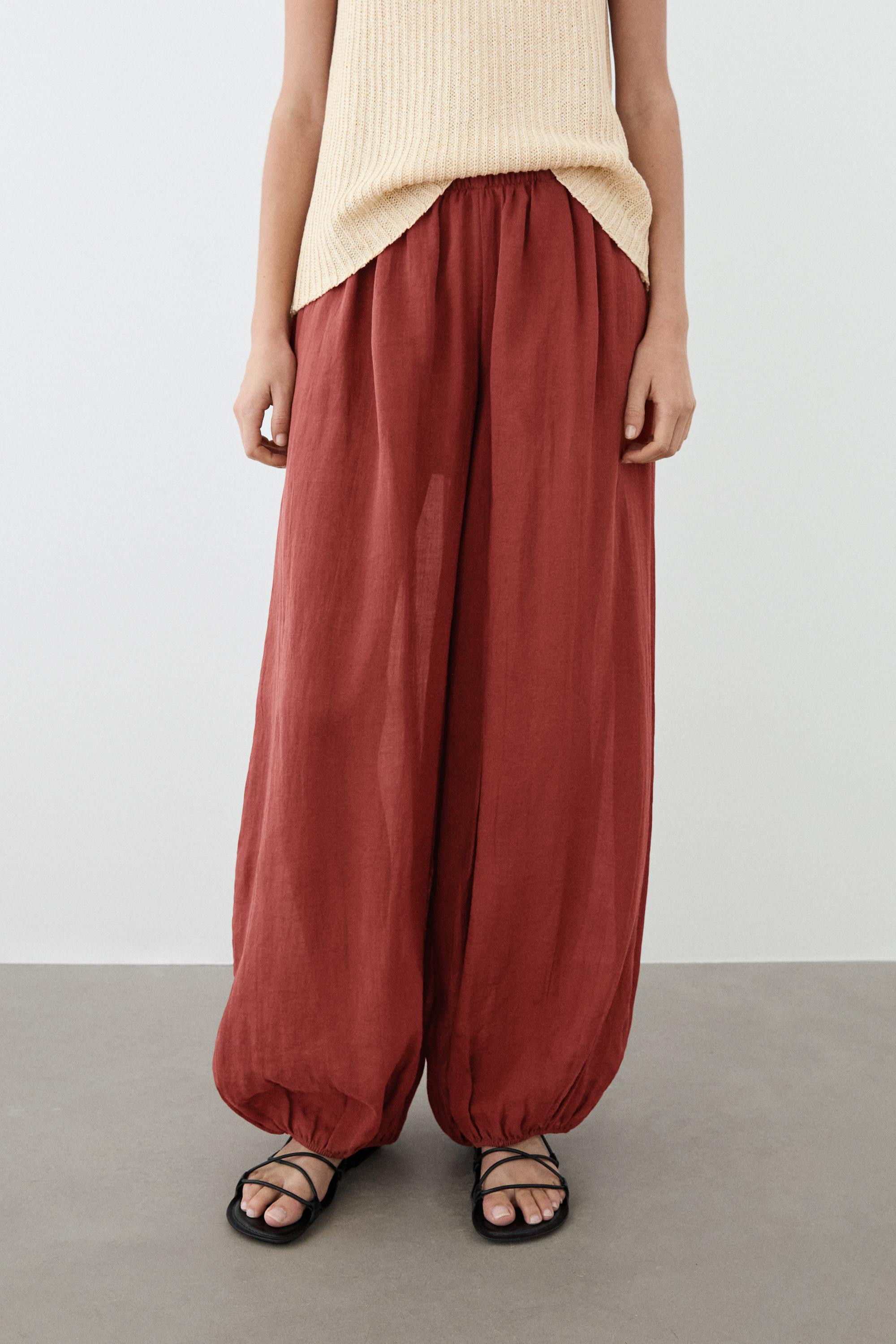 Flowing sarouel trousers | Massimo Dutti US