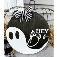 Hey Boo Ghost Sign, Halloween Decor | Etsy (US)