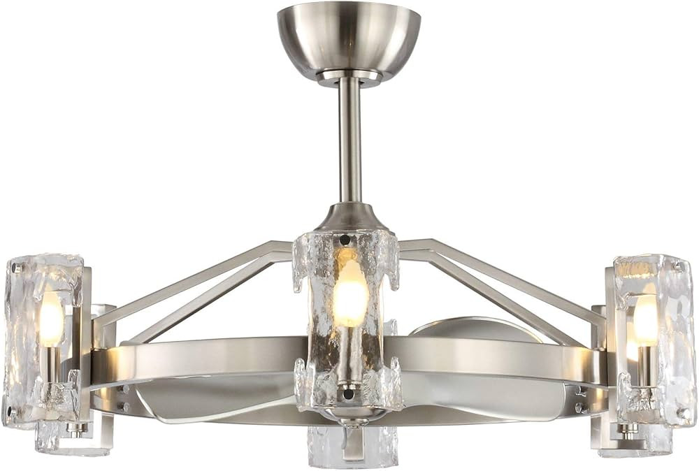 Parrot Uncle Ceiling Fans with Lights and Remote Modern Chandelier Ceiling Fan Luxury Bladeless C... | Amazon (US)