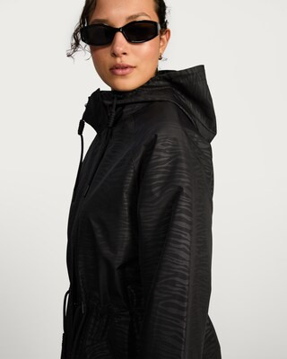 F&F Animal Print Shower Resistant Hooded Raincoat in Black | Tesco F&F