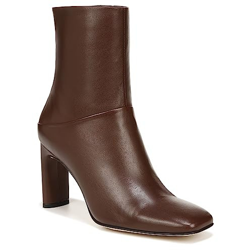 Franco Sarto SARTO Womens Flexabooty Square Toe Bootie Chocolate Brown Leather 11 M | Amazon (US)