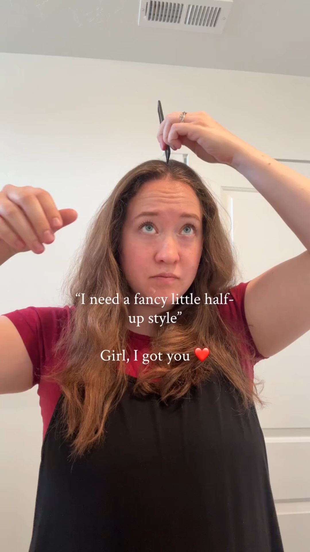I love adding an extra braid or two to a style to make it feel ✨fancier✨. 

#hairstyles #longhair #utahmom