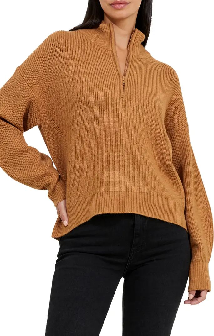 Babysoft Blouson Sleeve Half Zip Sweater | Nordstrom