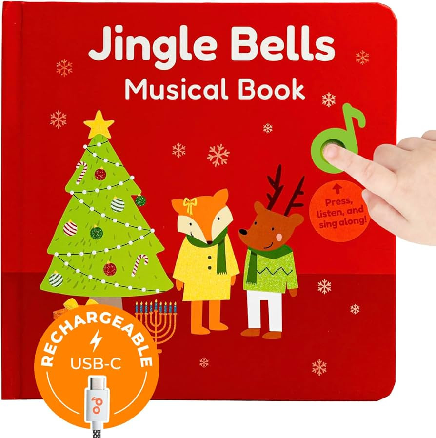Cali's Books Jingle Bells USB-C Rechargeable Christmas Musical Book - Toddler Interactive Christm... | Amazon (US)