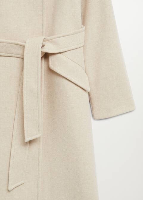 Belted wool coat | MANGO (US)