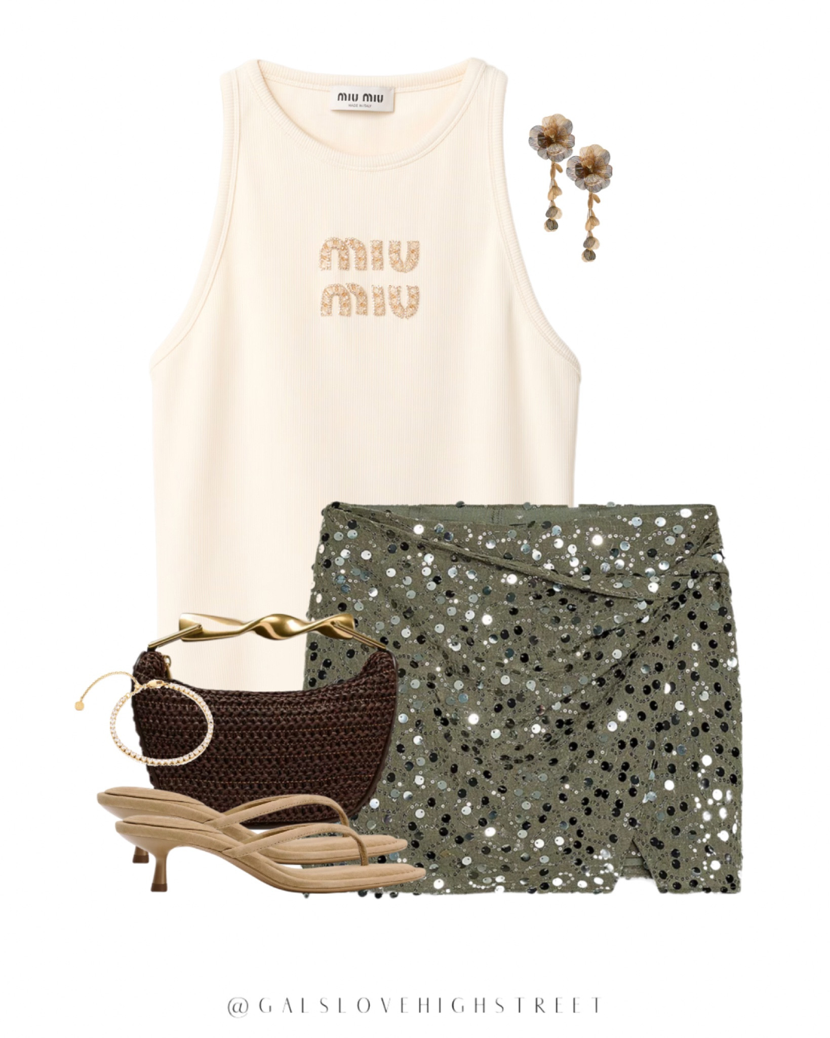 Brunch outfit 
Holiday outfit 
Summer clothes 
Zara 
Sequin skirt 

#LTKuk #LTKspring #LTKsummer