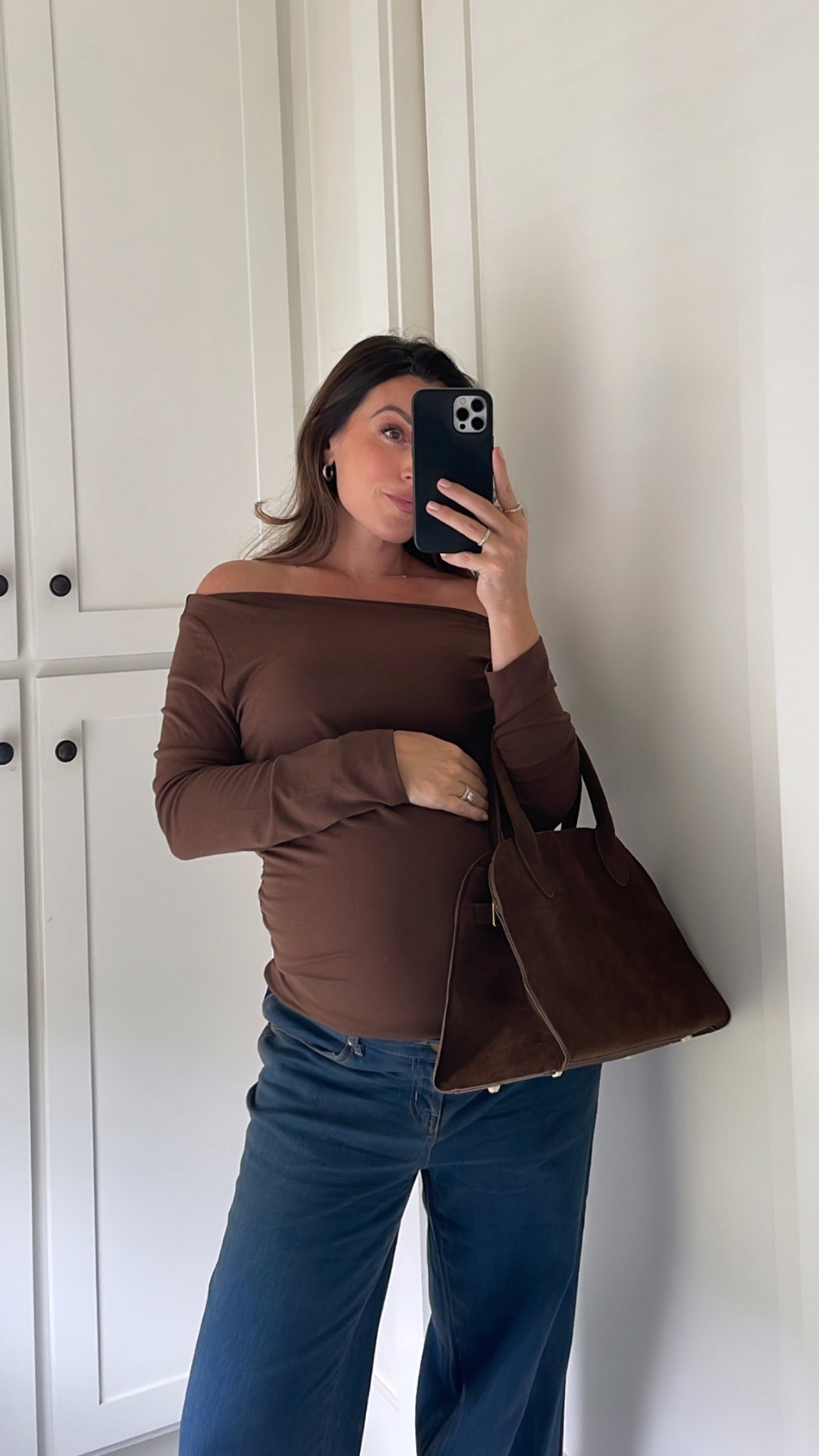 Amazon maternity off the shoulder top and denim 

#LTKBump #LTKSaleAlert #LTKFindsUnder50