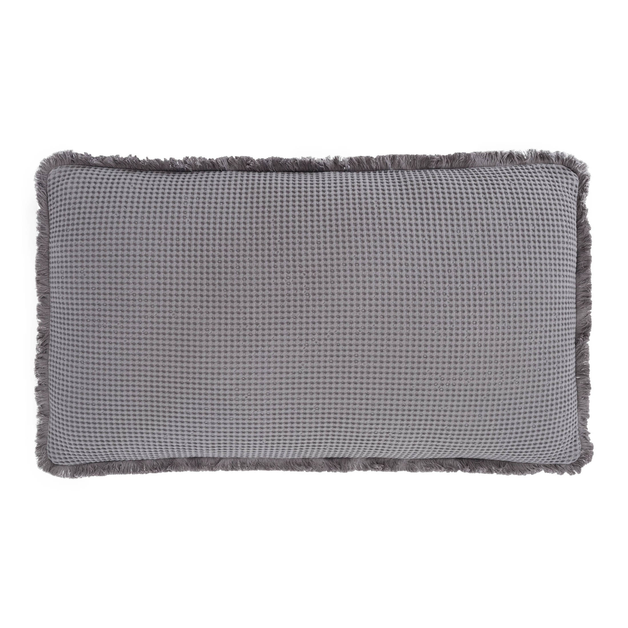 Bubble Grey Matelasse Decorative Pillow Cover - 22" Lumbar | Annie Selke