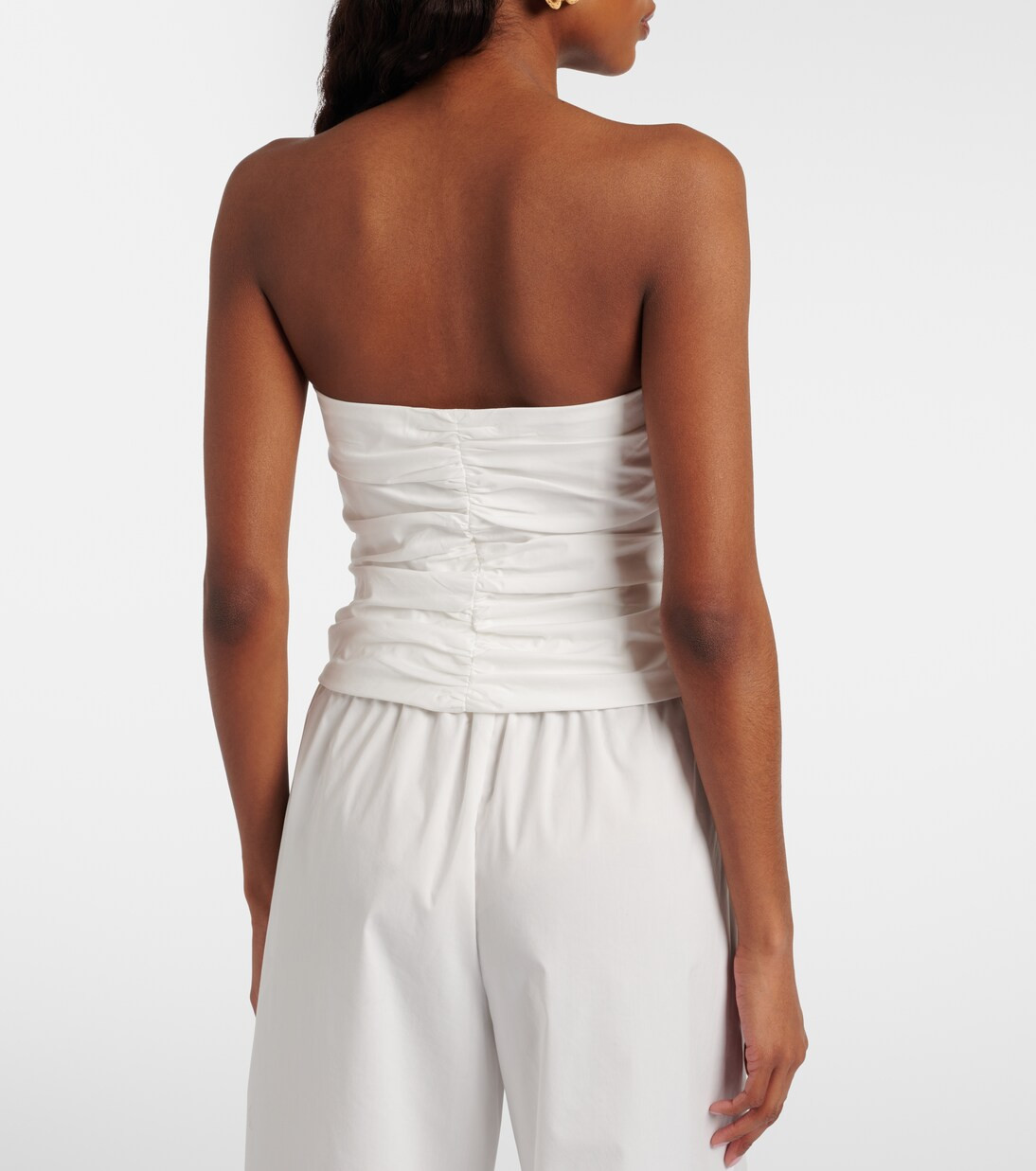 Cornelia cutout ruched cotton-blend top | Mytheresa (US/CA)