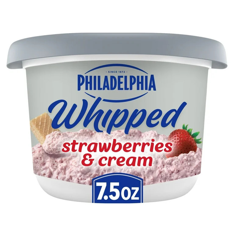 Philadelphia Whipped Flavored Cream Cheese Spread, 1 Tub, for Smooth, Spreadable Mornings, Strawb... | Walmart (US)