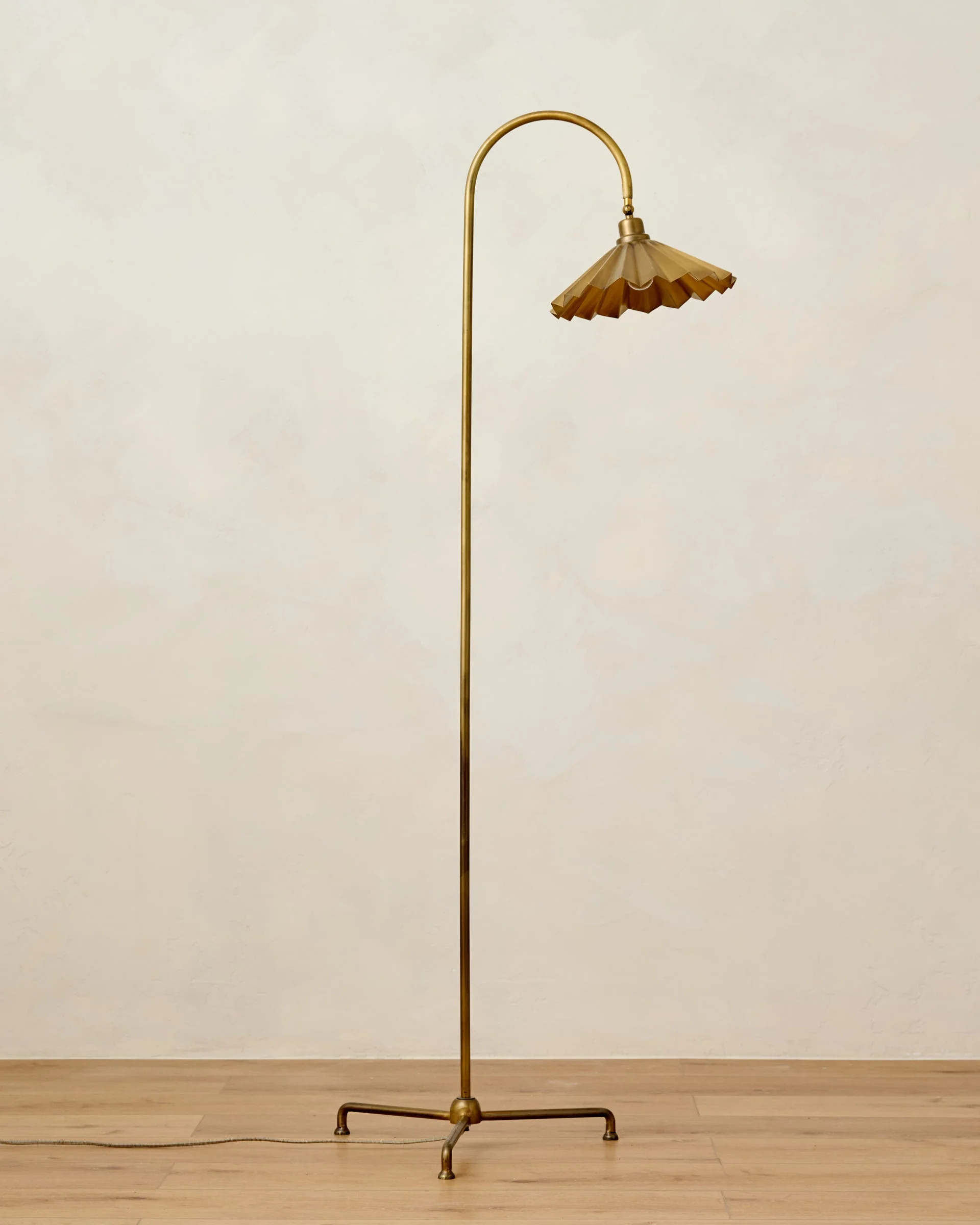Brass Pleat Floor Lamp | Magnolia