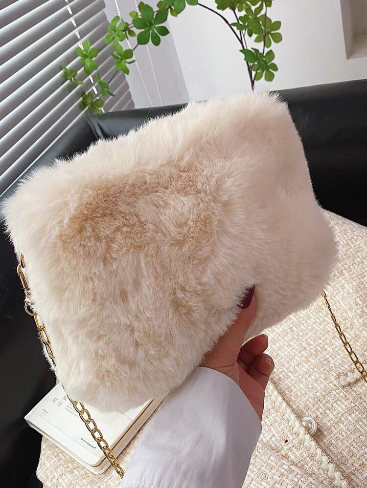Minimalist Fluffy Crossbody Bag | SHEIN