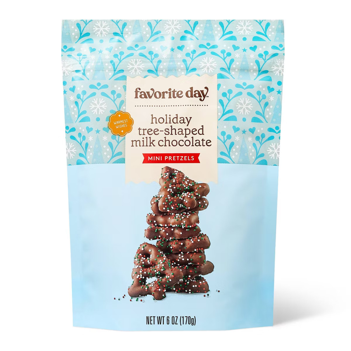 Christmas Milk Chocolate Enrobed Pretzel Tree with Sprinkles - 6oz - Favorite Day™ | Target
