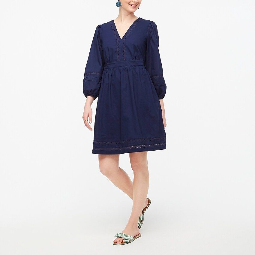 V-neck mini dress with trim | J.Crew Factory