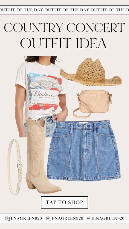Country concert outfit idea | what to wear to a country concert | red white and blue graphic tee | denim mini skirt | cowboy boots | western boots | straw cowboy hat | Target crossbody handbag | cute country concert outfit idea 

#LTKFindsUnder100 #LTKStyleTip #LTKSeasonal