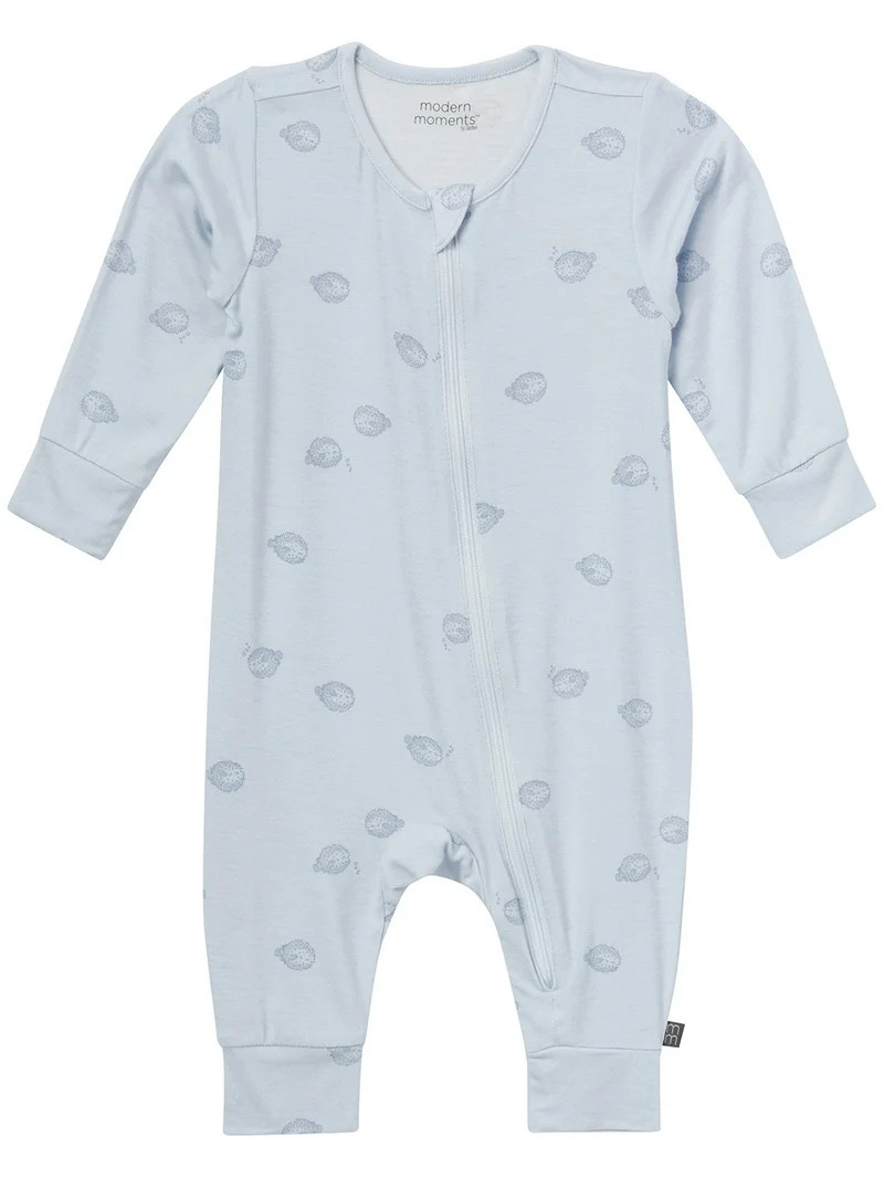 Modern Moments by Gerber Baby Neutral Super Soft Viscose Long Sleeve Coverall, Sizes Newborn - 12... | Walmart (US)