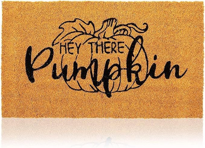 Amazon.com: Natural Coir Welcome Door Mat, Hey There Pumpkin Fall Decor(30 x 17 in) : Patio, Lawn... | Amazon (US)
