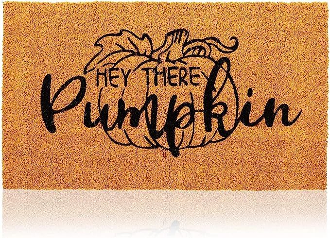 Natural Coir Welcome Door Mat, Hey There Pumpkin Fall Decor(30 x 17 in) | Amazon (US)