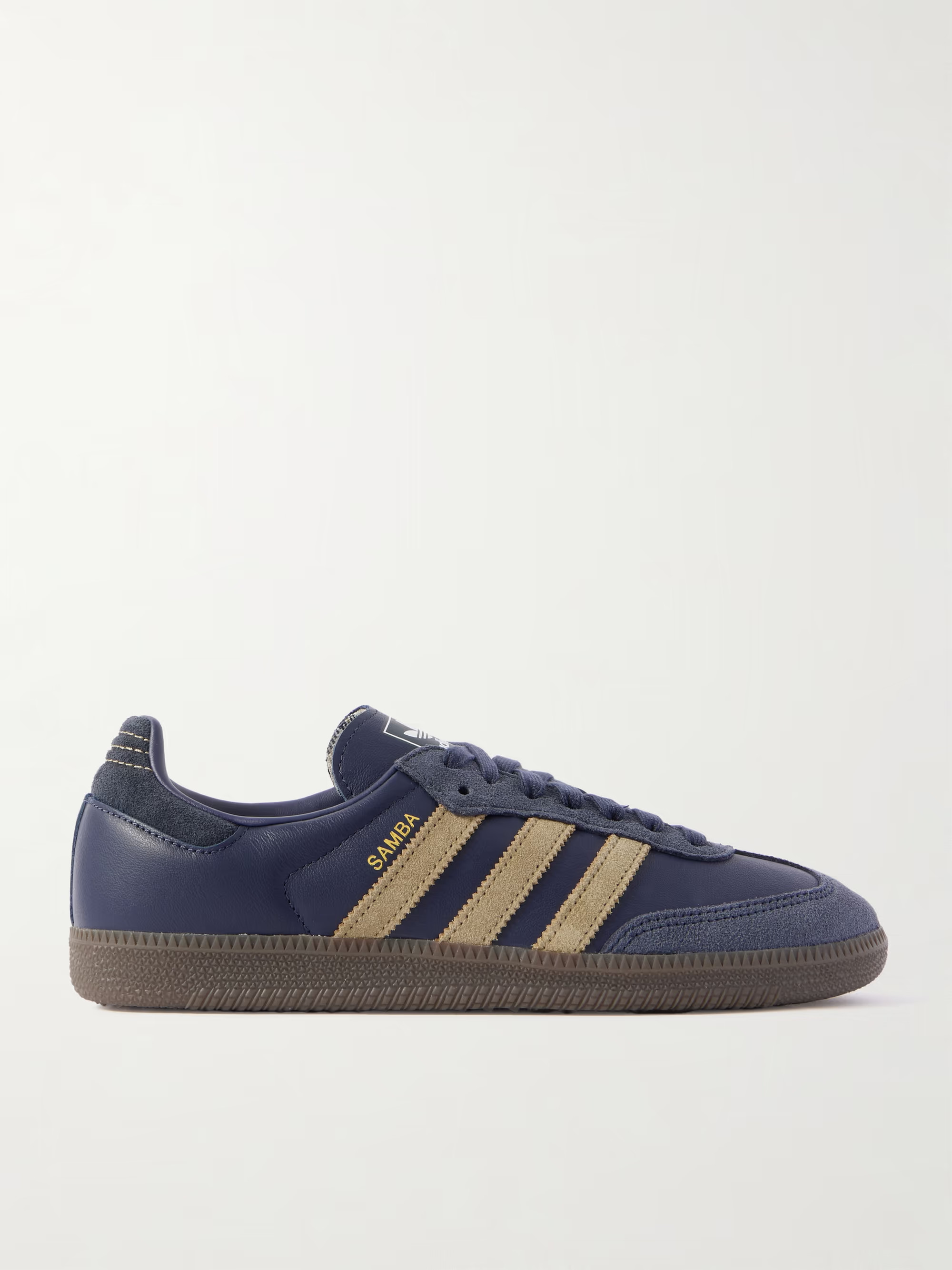 Samba OG suede-trimmed leather sneakers | NET-A-PORTER (US)