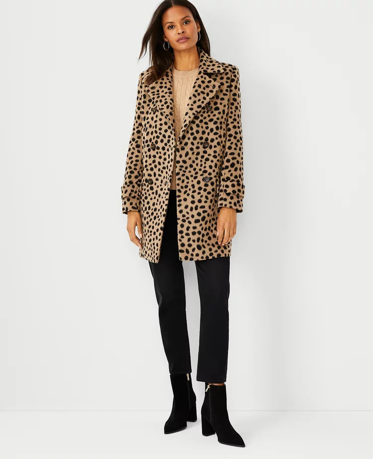 Animal Print Peacoat | Ann Taylor (US)