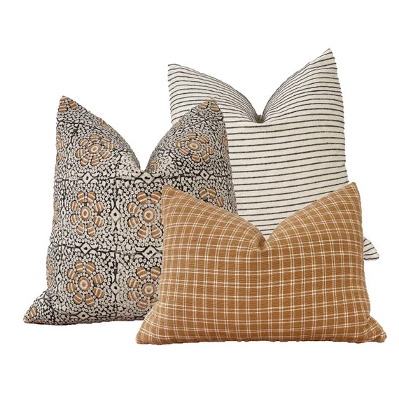 Tan and Cream Check / Black and Cream Striped/ Tan and Black - Etsy | Etsy (US)