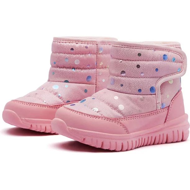 HOBIBEAR Boys Girls Toddler Snow Boots Waterproof Slip Resistant Outdoor Kids Winter Shoes - Walm... | Walmart (US)