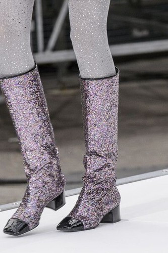 Chanel multicolour Glitter Long 2017 runway Boots 37 | eBay UK