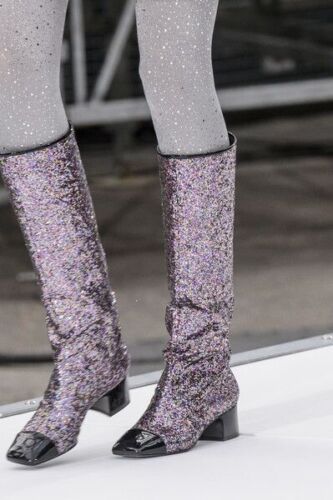 Chanel multicolour Glitter Long 2017 runway Boots 37 | eBay UK