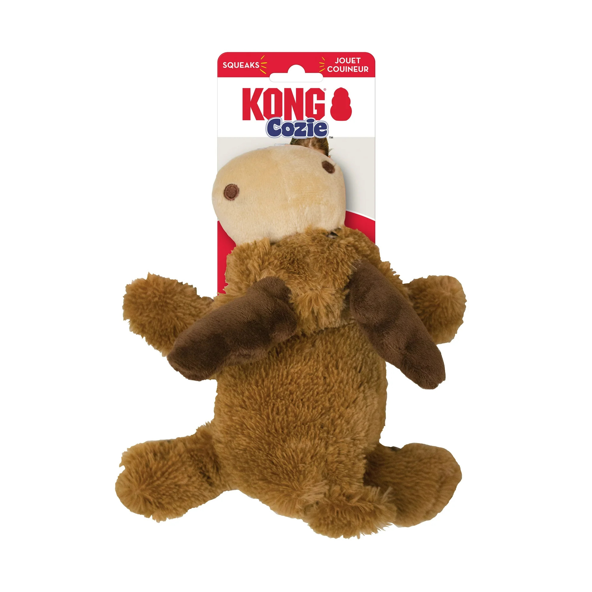 KONG® Cozie™ Plush Dog Toy with Squeaker, Marvin the Moose, Medium | Walmart (US)