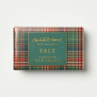 Salt Scented Bar Soap Red/Green Plaid 5oz - Hearth & Hand™ with Magnolia | Target