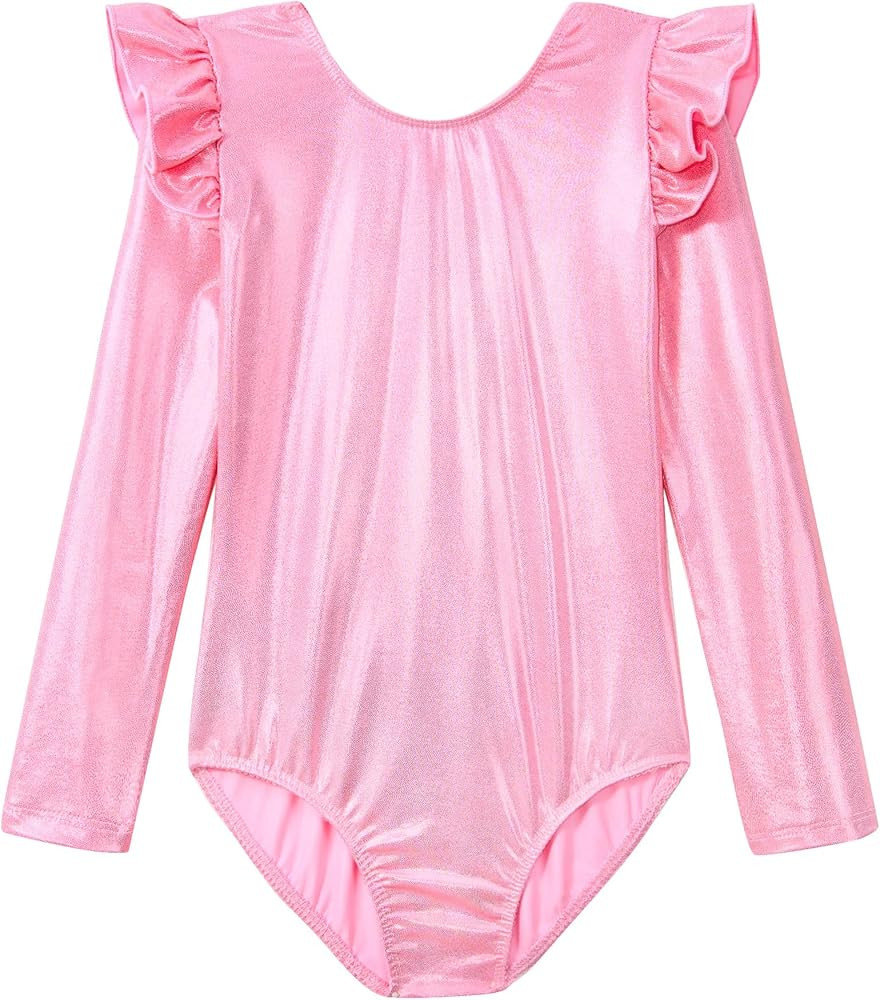 Gymnastics Leotards for Girls Long Sleeve Toddler Gymnastics Leotard Dance Bodysuit Kids Tumbling... | Amazon (US)