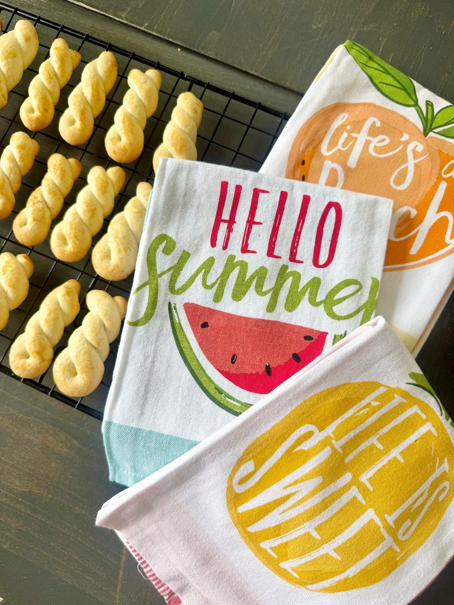 Cute little end of school year teacher gift idea. Fresh baked goods and some kitchen towels. I have my boys write a thank you card too!

#LTKSeasonal