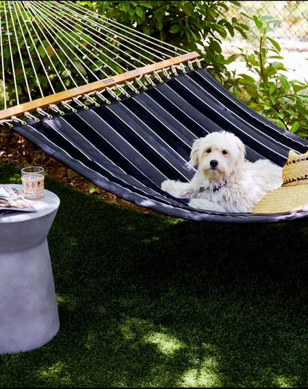 Buttercup is obsessed with lounging in the hammock that we grabbed on Amazon (me, too). Thankfully it’s made with Sunbrella, though, so neither the sun nor her muddy paws can mess with this treasured Henderson piece 🐾

#LTKfamily #LTKhome #LTKSeasonal