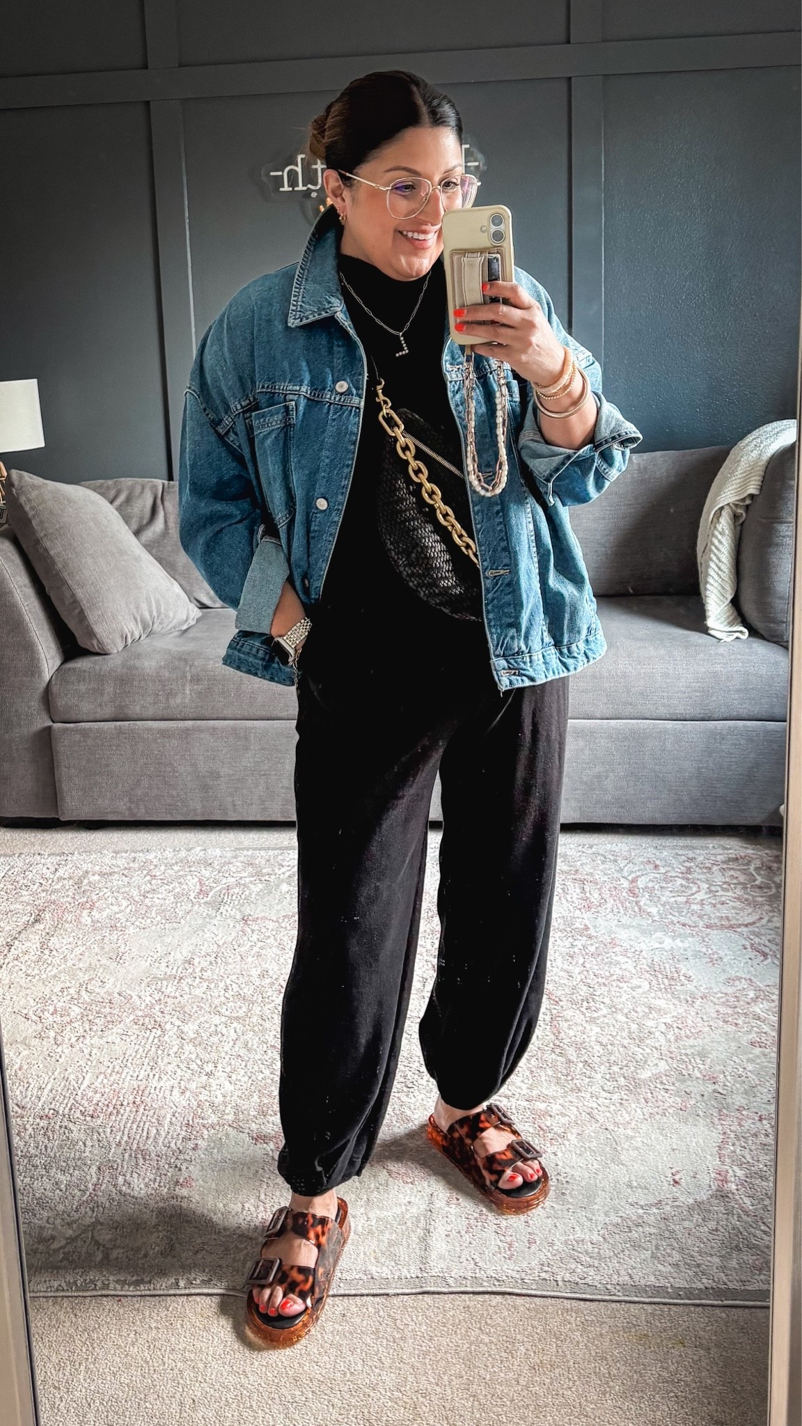 Last night’s look w/the jacket on:
Anrabbess 2-piece - XL
Clare V. Crossbody
Cushionaire slides (ordered a size 10, normally I wear 8.5)
Free People denim jacket - XL

#LTKSaleAlert #LTKOver40 #LTKMidsize