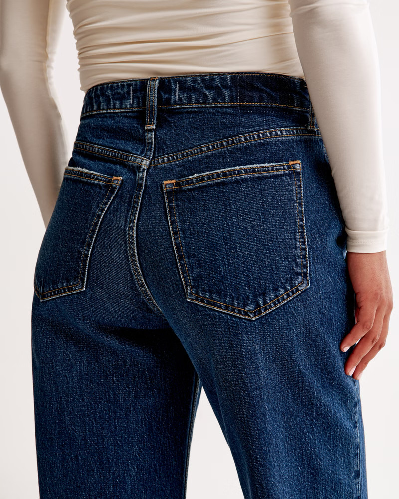 Women's Curve Love High Rise Vintage Straight Jean | Women's Bottoms | Abercrombie.com | Abercrombie & Fitch (US)